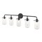 Z-Lite Delaney 5 Light Vanity, Matte Black & Clear 471-5V-MB - alternate 4